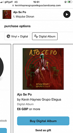 Bandcamp vinyl purchase